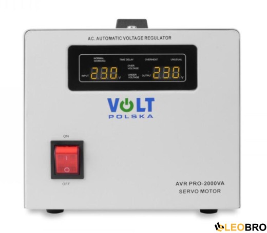 Стабілізатор напруги Volt Polska AVR PRO 2000VA 3% SERVO (5AVRZP2000) - 3
