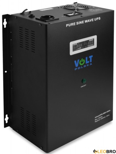 ДБЖ/Безперебійник VOLT SINUS UPS 500 300/500W + AKU 40Ah (3SR500WA40) - 1