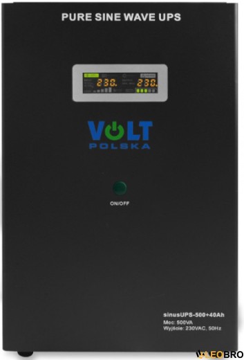 ДБЖ/Безперебійник VOLT SINUS UPS 500 300/500W + AKU 40Ah (3SR500WA40) - 2