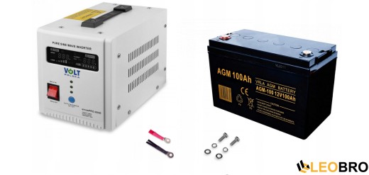 Гібридний ДБЖ/інвертор Volt Polska SINUS PRO 800E + Акумулятор AGM Volt 12V 100Ah - 1