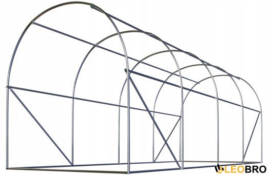 Садовая теплица с окнами Plonos 9m2 Белая = 450х200х200 см (4972-A) - 5