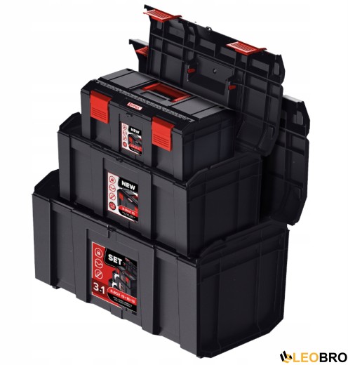 Набір ящиків для інструментів QBRICK REGULAR R-BOX SET: 19+16+13 (5901238253938) - 1