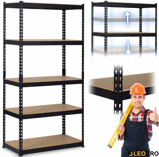 Стелаж Humberg 183 x 90 x 45 см HR-700 Black (570001) - 1