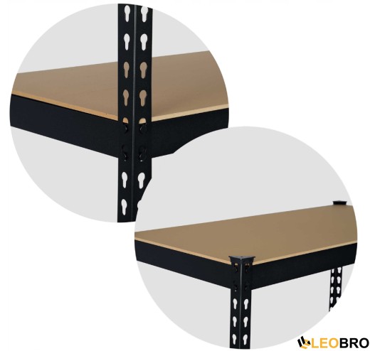 Стелаж Humberg 183 x 90 x 45 см HR-700 Black (570001) - 5