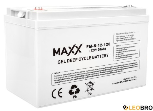 Гелевий Акумулятор 120Ah 12V 4SUN MAXX GEL DEEP CYCLE (12-FM-S-120) - 3