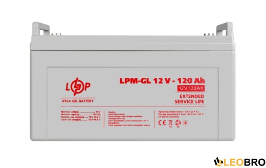 Гелевий Акумулятор 120Ah 12V LOGICPOWER LPM-GL (LP3870) - 1