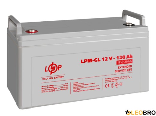 Гелевий Акумулятор 120Ah 12V LOGICPOWER LPM-GL (LP3870) - 2