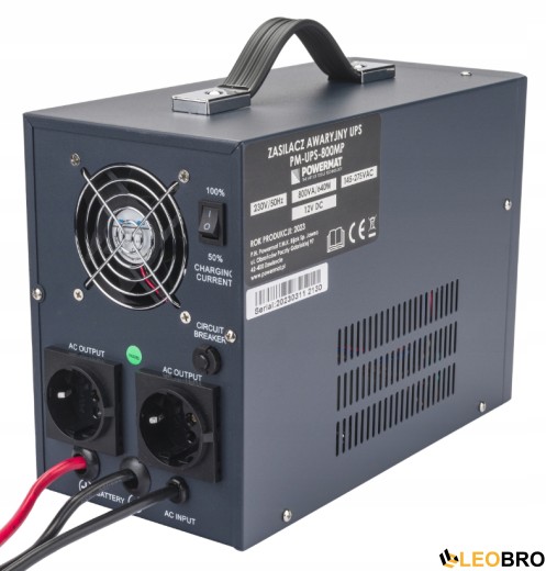 Гібридний ДБЖ/інвертор Powermat 800 VA 12/230V 640W/800VA (PM-UPS-800MP) - 5