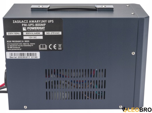 Гібридний ДБЖ/інвертор Powermat 800 VA 12/230V 640W/800VA (PM-UPS-800MP) - 6