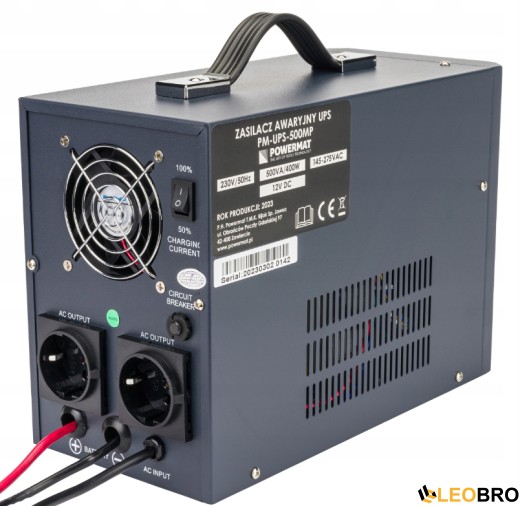Гібридний ДБЖ/інвертор Powermat 500 VA 12/230V 400W/500VA (PM-UPS-500MP) - 4