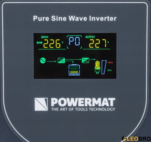 Гібридний ДБЖ/інвертор Powermat 500 VA 12/230V 400W/500VA (PM-UPS-500MP) - 6