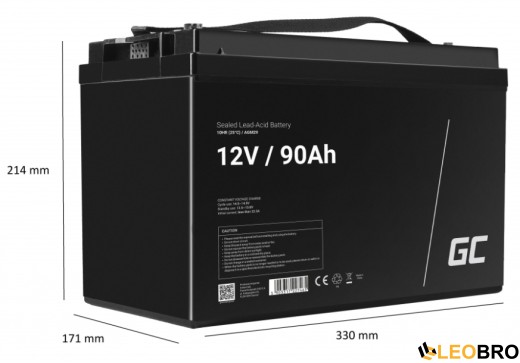 AGM Акумулятор 90Ah 12V Green Cell VRLA (AGM29) - 2
