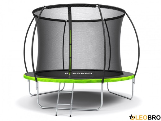 Батут із внутрішньою захисною сіткою 312 см LEOBRO Pro 10FT GREEN - 1