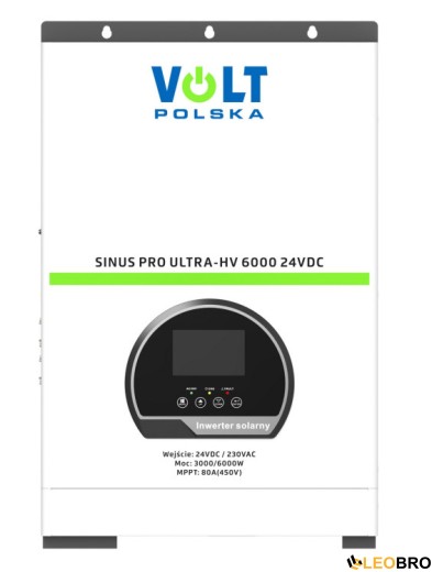 Сонячний інвертор Volt Polska ULTRA-HV 6000 24/230V (3000/6000W) + 80A MPPT (450V) (3SSHV30024) - 2