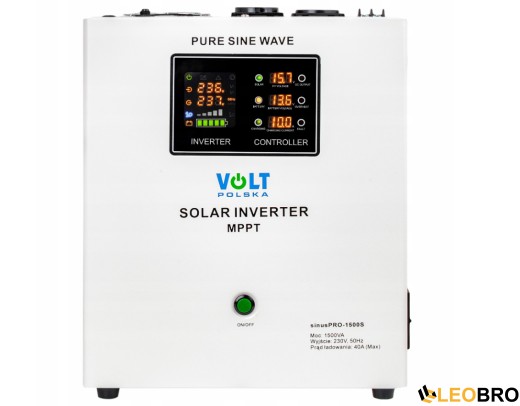 Аварійний комплект Гібридний ДБЖ/інвертор Volt Polska SINUS PRO 1500 S + Акумулятор 4SUN MAXX GEL 120 Ah - 3