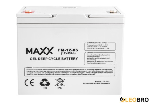 Аварійний комплект Volt Polska SINUS PRO 800 E 12/230V 350/500W + Гелевий акумулятор 4SUN MAXX GEL 85 Ah - 2