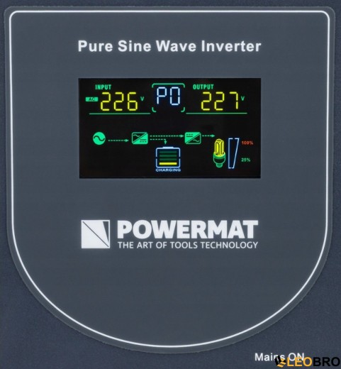 Аварийный комплект Powermat 800 VA 12/230V 640W/800VA + Аккумулятор Green Cell AGM VRLA 75Ah 12V - 7