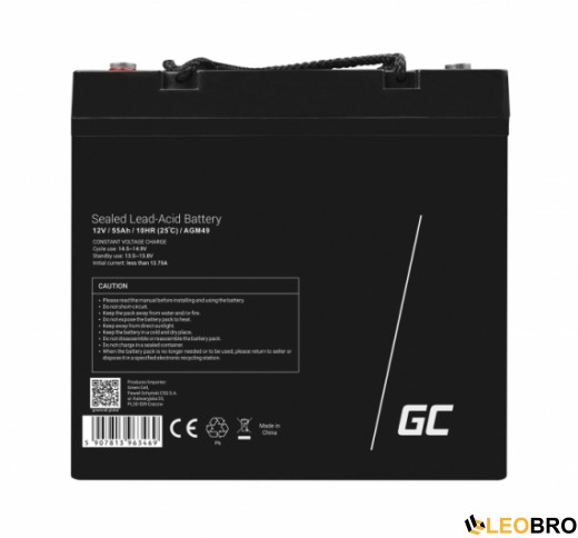 Акумулятор Green Cell AGM VRLA 55Ah 12V (AGM49) - 5