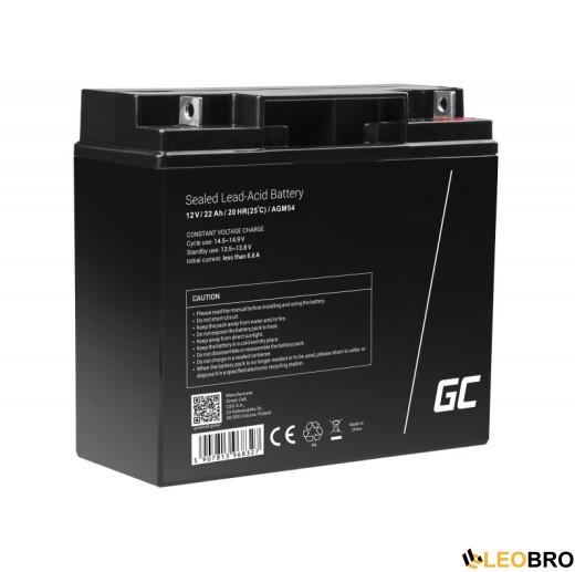 Акумулятор для ДБЖ Green Cell AGM VRLA 22Ah 12V (AGM54) - 1