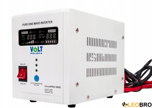 Аварійний комплект Volt Polska SINUS PRO 500 E 12/230V 350/500W + Акумулятор VOLT GEL 110Ah 12V - 2