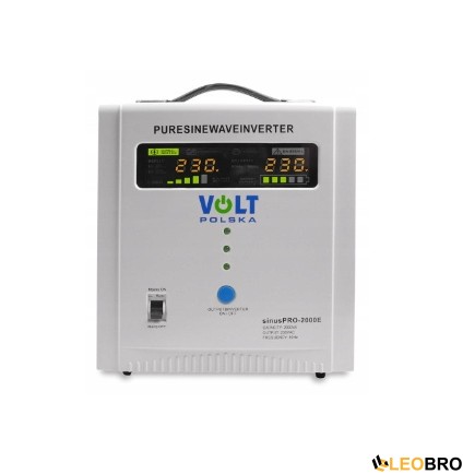 Аварійний комплект Volt Polska SINUS PRO 2000 E 12/230V 1250/2000W + Акумулятор VOLT GELL 110Ah 12V - 2