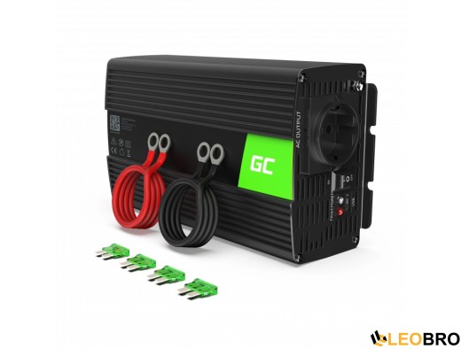 Мобільний інвертор Green Cell 12V на 230V 1000W/2000W (INV09) Чистий синус - 1