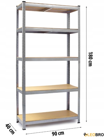 Cтеллаж Humberg 180 х 270 х 40см, 175кг/полка, 5 полок HR-812 - 2