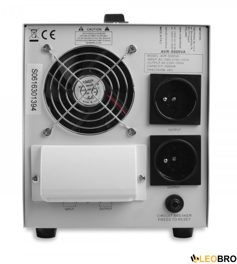 Стабілізатор напруги Volt Polska AVR 5000VA 8-11% (5AVR5000SE) - 3