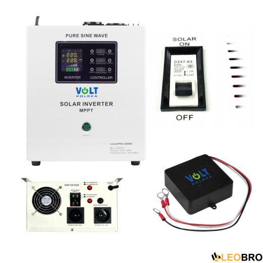 Гібридний ДБЖ/інвертор Volt Polska SINUS PRO 2000S 24/230V 1400/2000W + Балансир 24V - 1