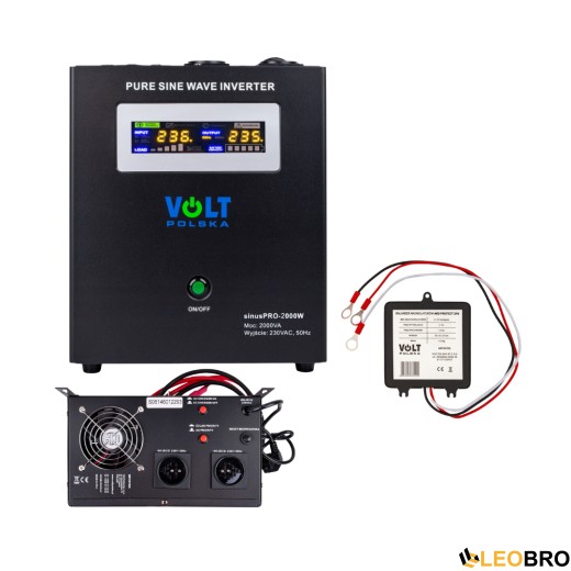 Гібридний ДБЖ/інвертор Volt Polska SINUS PRO 2000W 24/230V 1400/2000W + Балансир 24V - 1