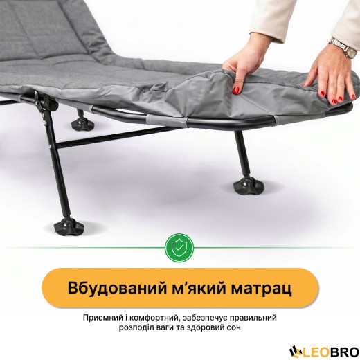 Раскладная кровать (раскладушка) с подушкой LEOBRO (FB-S15) - 9