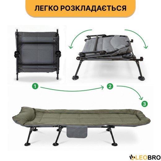 Розкладне ліжко (розкладачка) LEOBRO (FB-S17) - 10