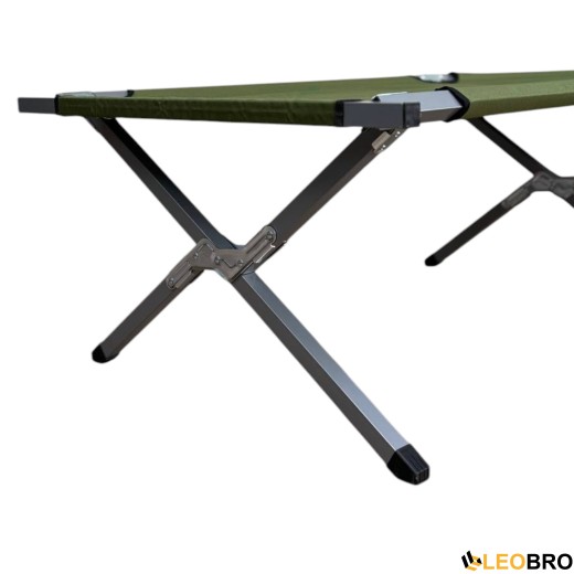 Армійська похідна розкладачка LEOBRO до 120кг Зелена (HT-168A4 Armygreen) - 4