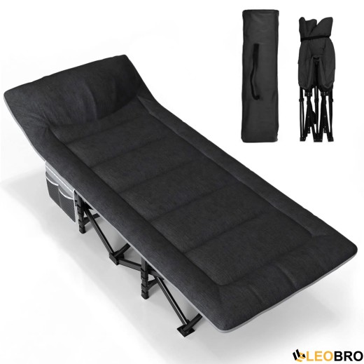 Туристична розкладачка LEOBRO Чорна (HT-169K Black) - 1