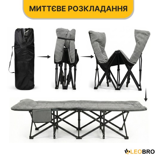 Розкладачка LEOBRO Гусяча лапка (HM-169K Houndstooth) - 5