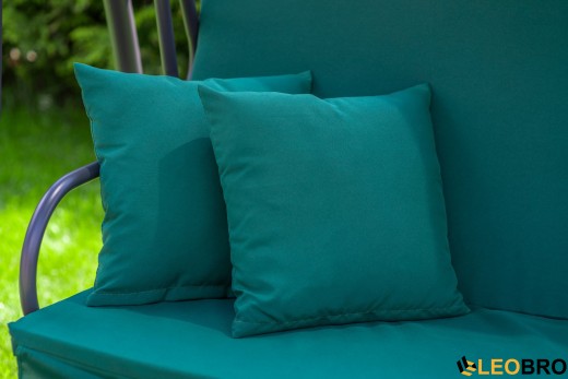 Велика гойдалка з подушками LEOBRO Luxury Green - 6