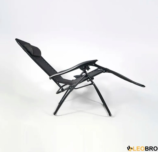 Розкладне крісло шезлонг LEOBRO Zero Gravity Чорне (HT-167D BLACK) - 4