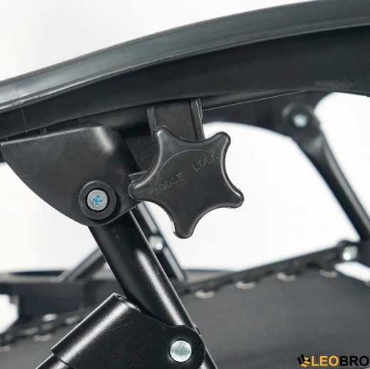 Розкладне крісло шезлонг LEOBRO Zero Gravity Чорне (HT-167D BLACK) - 5