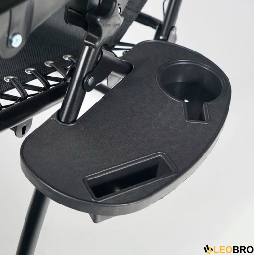 Розкладне крісло шезлонг LEOBRO Zero Gravity Чорне (HT-167D BLACK) - 6