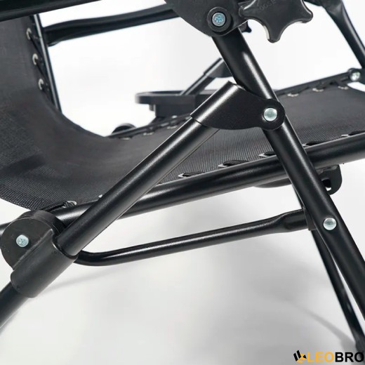 Розкладне крісло шезлонг LEOBRO Zero Gravity Чорне (HT-167D BLACK) - 7