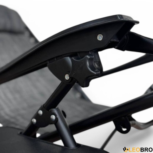 Розкладне крісло шезлонг LEOBRO Zero Gravity темно-сіре (HT-167D DARK GREY) - 2