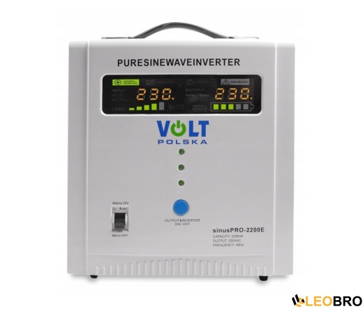 Комплект Volt Polska SINUS PRO 2200E 12/230V 1600/2200W + Акумулятор гелевий 4SUN MAXX GEL 120 Ah - 4
