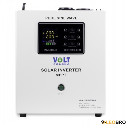Комплект Volt Polska SINUS PRO 2000S 24/230V 1400/2000W + Акумулятор гелевий 4SUN GEL 120 Ah 2 шт - 2