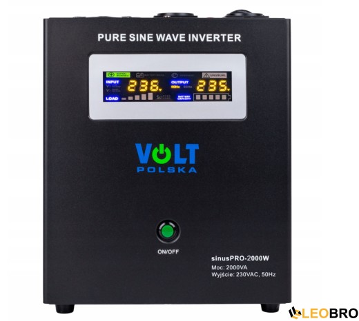 Комплект інвертору Volt Polska SINUS PRO 2000W 1400/2000W + 2 шт Акумулятор VOLT VRLA 120Ah 12V - 2
