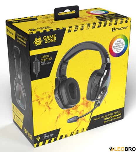Комп'ютерна аудіо гарнітура Tracer GAMEZONE Hydra PRO RGB 7.1 (TRASLU46955) - 5
