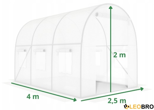 Садова теплиця парник LEOBRO Garden 6м2 White (LB-6M19W) - 6