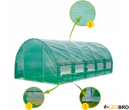 Садова теплиця парник LEOBRO Garden 18м2 Green (LB-18M19) - 5