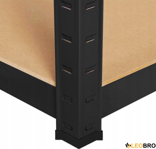 Стелаж LEOBRO Чорний 180 х 90 х 40 см, 175кг/полиця, 5 полиць (LB-R175-BLK) - 5