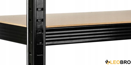 Стелаж LEOBRO Чорний 180 х 90 х 40 см, 265кг/полиця, 5 полиць (LB-R265-BLK) - 3
