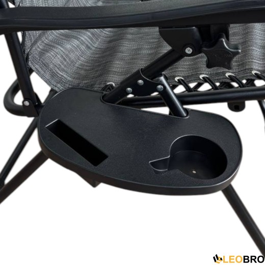 Раскладное кресло шезлонг LEOBRO Zero Gravity Grey (LB-ZGC-A1-GRY) - 7